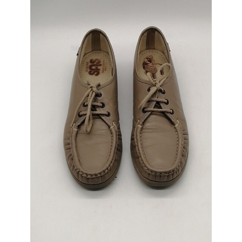 SAS Oxfords Womens Beige 10.5 Walking‎ Shoes Leather Comfort Casual B5 375094